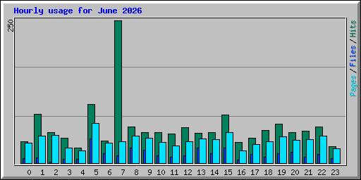 Hourly usage for June 2026