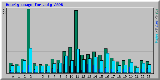 Hourly usage for July 2026
